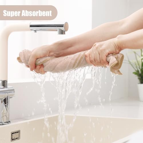 Homaxy Microfiber Kitchen Towels and Dishcloths Sets, 12 Pack - Image 3