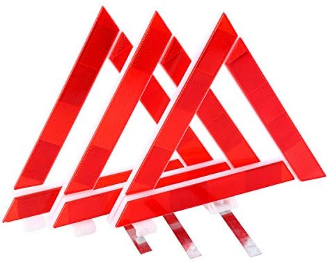 8MILELAKE 3 Pack Vehicle Safety Triangles Warning Reflector Highly Emergency by 8MILELAKE