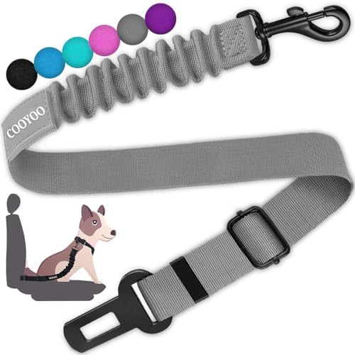 COOYOO Dog Seat Belt, Retractable Dog Car Harness Seat Belt by COOYOO