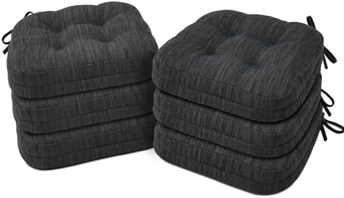 Shinnwa Kitchen Chair Cushions Set of 6, Dual-Layer Memory Foam Dining Chair by Shinnwa