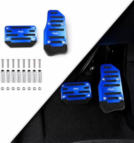 2 PCS Non-slip Pedal Pads Set, Alloy Brake and Accelerator Pedal Protectors by Unknown