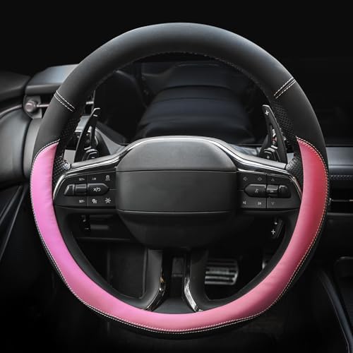 Valleycomfy Microfiber Leather Steering Wheel Cover Large-Size - Image 2