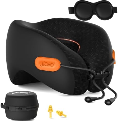 Ergonomic Travel Pillow, 100% Memory Foam Travel Neck Pillow by jiaao
