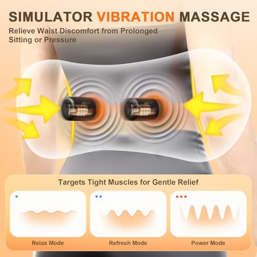 FunBy Lumbar Support Pillow, Triple Fusion Back Massager - Image 5