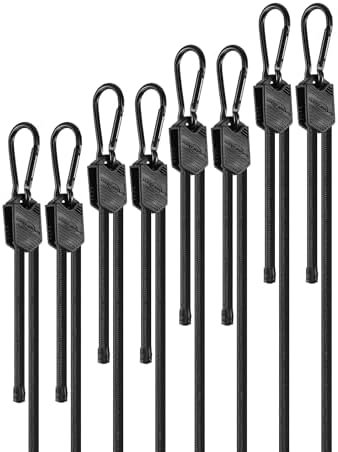 12" 24" 48" 72" Black Adjustable Carabiner Bungee Cords by LuckyStraps