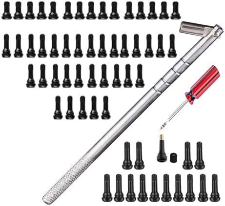 Dr.Roc Tire Valve Stem Puller Set –1 x Valve Stem Installer, 60 x Brass Ozone by Dr.Roc