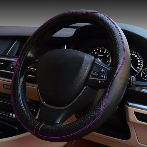 Steering Wheel Cover, Car Accessories 14.5-15 Inch Leather Steering Wheel Cover by Unknown