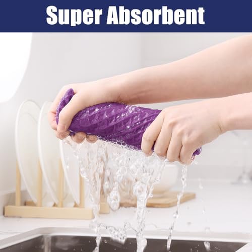 Homaxy Microfiber Waffle Weave Kitchen Towels, 4 Pack - Image 3