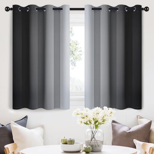 SimpleHome Ombre Curtains Black to Grey White by SimpleHome