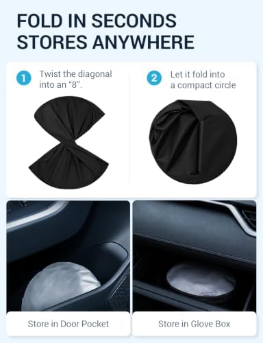 Proadsy Custom Fit 2016-2022 Toyota Prius Windshield Sun Shade, Blocks Heat - Image 5