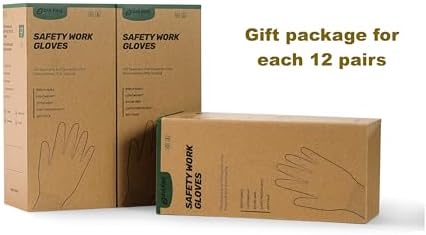 DULFINE Safety Work Gloves for Men & Women 12 Pairs, PU Coated White M - Image 5