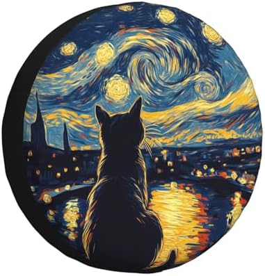 Cat Spare Tire Cover Waterproof Wheel Cover 14 Inch Universal Fit by Unknown
