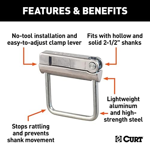 CURT 22320 No-Tool Anti-Rattle Hitch Clamp Tightener - Image 3