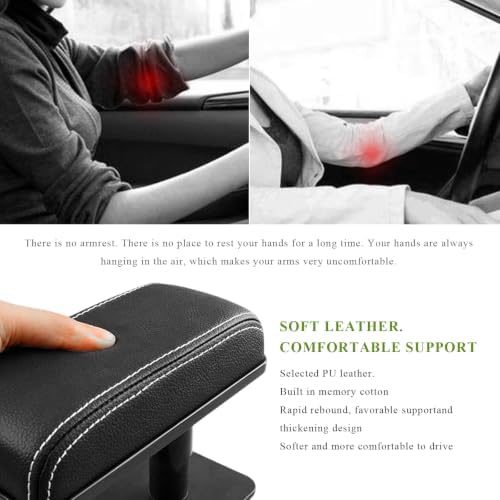 Car Armrest Pad, Adjustable Height Left Elbow Support Anti-Fatigue Car Door Arm - Image 5