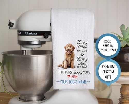 Studio 9Thirty3 Personalized Bernedoodle Kitchen Towel – Waffle Weave - Image 2