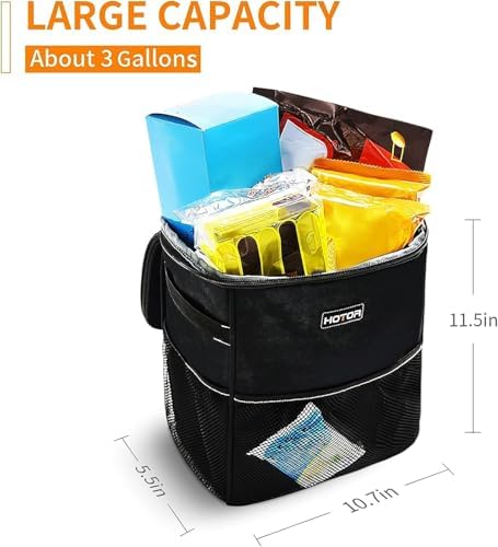 HOTOR Car Trash Can, Leakproof Car Organizer - Image 2