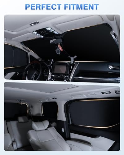 Canvcle Sunshades for Honda Pilot 2016-2022 Accessories Windshield Sun Shade - Image 6