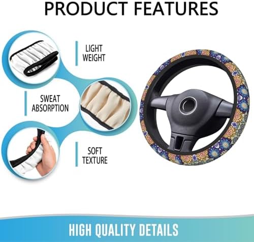 Elastic Steering Wheel Cover, 15 Inch Absorbing Sweat - Image 5