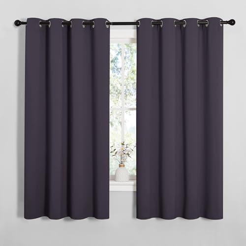 NICETOWN Blackout Curtains Living Room 2 Panels 55" x 68" Greyish Purple by NICETOWN