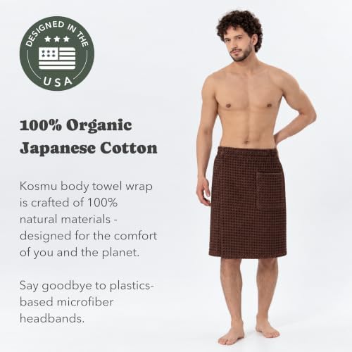 Luxury Organic Japanese Cotton Waffle Body Towel Wrap - Image 3