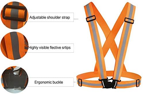 Chiwo Reflective Vest Running Gear 2Pack, High Visibility Safety Vest - Image 2
