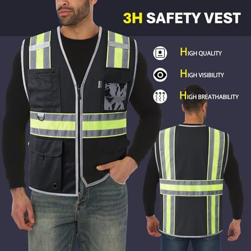 JKSafety Safety Vest for Men Women Hi Vis Relfective Vest - Image 6
