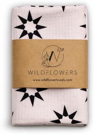 Flourish Wildflowers Microfiber Kitchen Towels | Waffle Fabric Tea Towel| Super by FlourishPetProducts