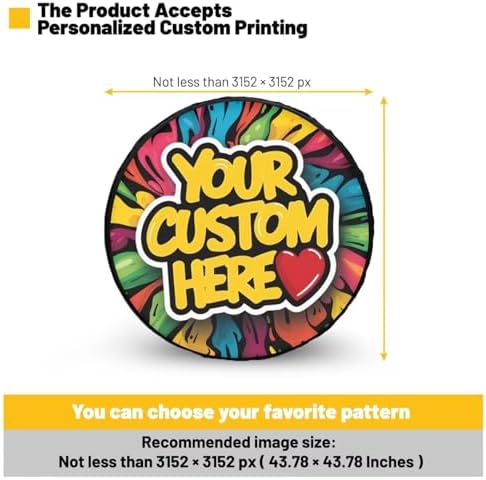 Custom Spare Tire Cover PU Leather, Personalized Printing - Image 3