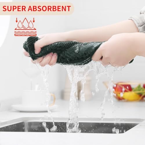 Homaxy 100% Cotton Waffle Weave Kitchen Dish Cloths 18-Pack - Image 3