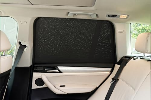 PEYOU Car Window Shades for Baby 2 Pack, Stretchable & Breathable Spandex Rear - Image 6