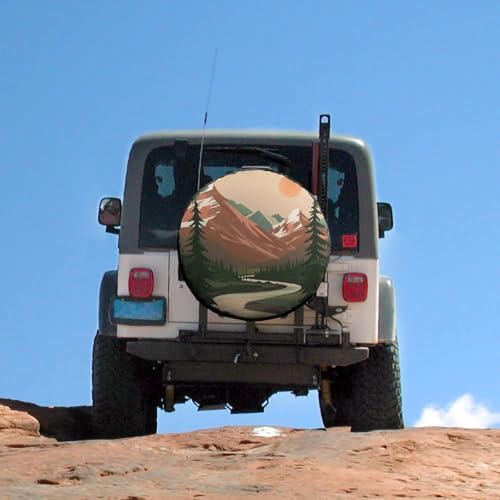 Heavy Duty Spare Tire Cover Mountain Adventure Wheel Protectors Tyre Covers - Image 5