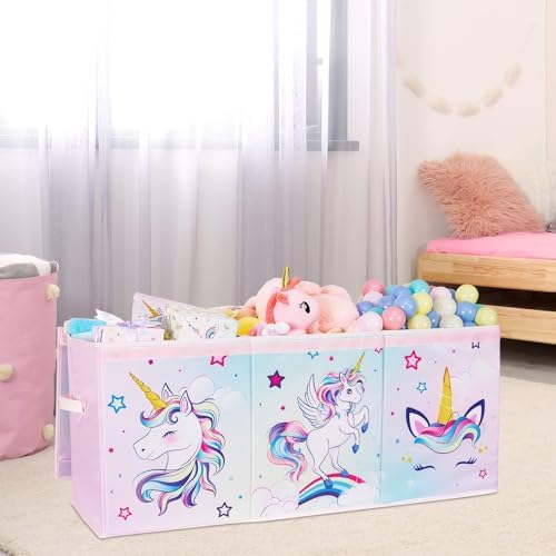 WERNNSAI Extra Large Toy Chest, Unicorn Toy Box Chest Organizer - Image 6
