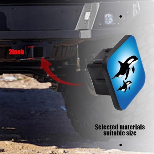 Hitch Cover Fits for 2 Inch Hitch Orcas in The Ocean Towing Hitch Plug for Men - Image 3