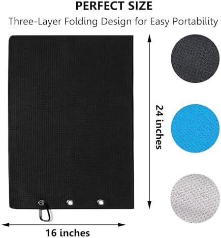 LUSTEMBER 3 Pack Large Golf Towels, Dirt and Sweat - Image 2