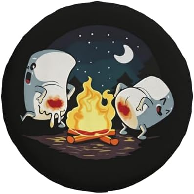 Spare Tire Cover with Marshmallow Campfire Pattern Wheel Covers 17inch by Unknown