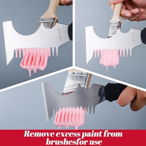 Mister Rui 5-in-1 Paint Brush Comb & Roller Cleaner, Hammer Base - Image 3