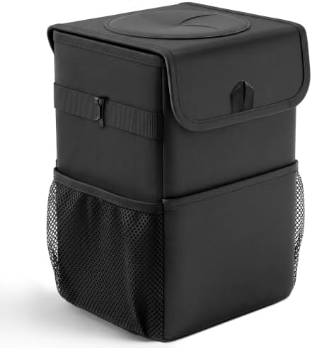 Car Trash Can with Lid, Hanging Waterproof Leak-Proof Car Garbage Can by Unknown