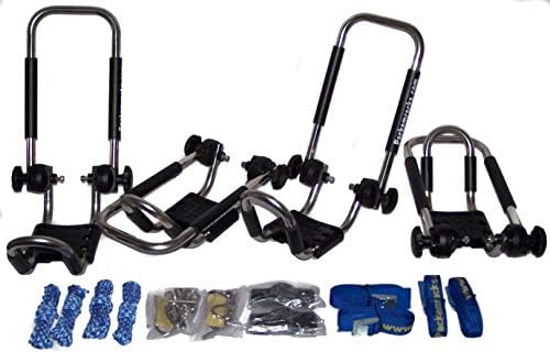 Folding Kayak Rack Stainless Steel Roof Mounted J-Style Carrier Rack by Pack'em by Pack%27em
