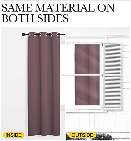 NICETOWN Dry Rose Blackout Curtains 78" Long - Image 6