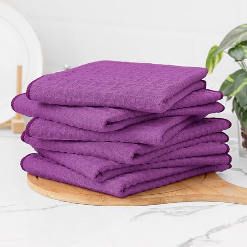 Homaxy Microfiber Waffle Weave Kitchen Towels, 4 Pack - Image 6