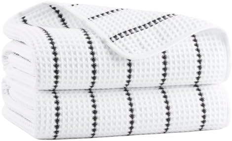 MICROFI New Microfiber Waffle Bath Towels, 2 Pieces, Fast Drying, Lint Free by Unknown