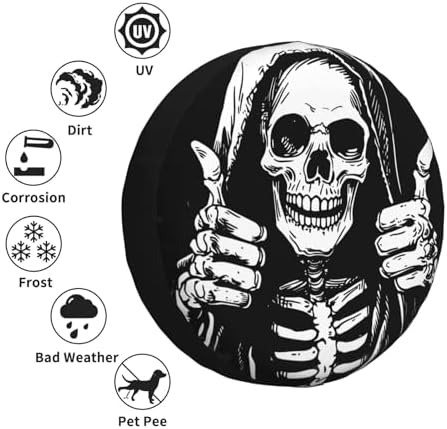 Spare Tire Cover for RV Camper, Funny Skull Tire Cover Protectors, Weatherproof - Image 5
