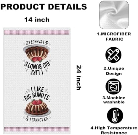 Funny Baking Kitchen Towels 14x24 Inch, Funny Gifts Dish Towels - Image 2