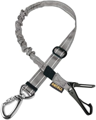 AUBELL Dog Seat Belt for Car, Updated 3-in-1 Bungee Dog Car Harness by AUBELL