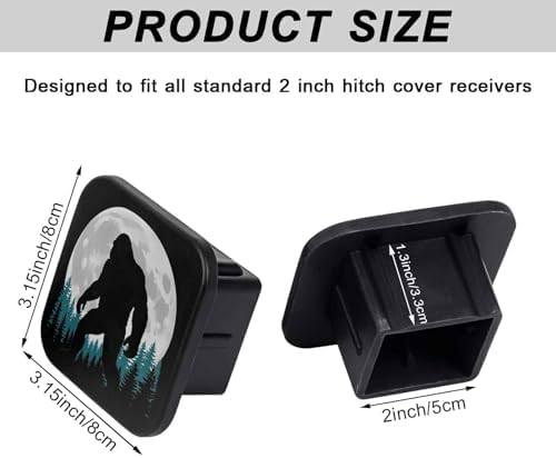 Trailer Hitch Cover 2 Inch Square Receiver Hitch Cover Rubber Tube Plug - Image 2