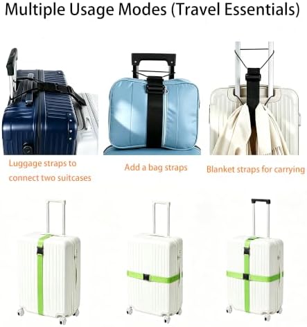4 Pack Luggage Straps for Suitcases, Two Types of Adjustable Belts - Image 5