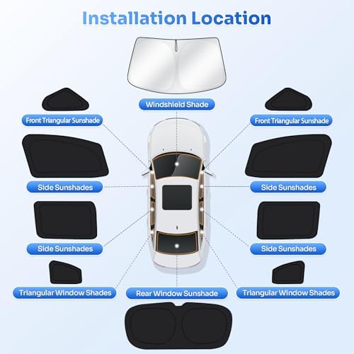 Canvcle Window Shades for 2011-2017 Honda Odyssey Accessories Windshield Sun - Image 5