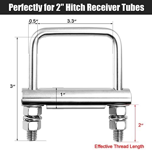 CZC AUTO Hitch Clamp Stainless Steel Anti-Rattle Stabilizer 2 Inch - Image 2