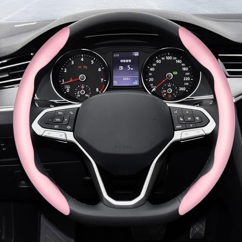 2-Piece Steering Wheel Cover, Carbon Fiber Segmented Steering Wheel Protector - Image 4