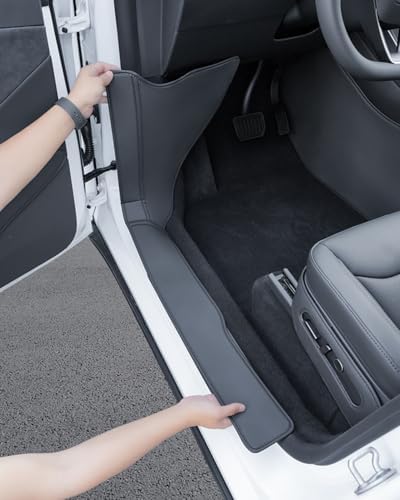 Model Y Juniper Door Sill Protector, 5 Seater Leather Fabric Door Sill - Image 3